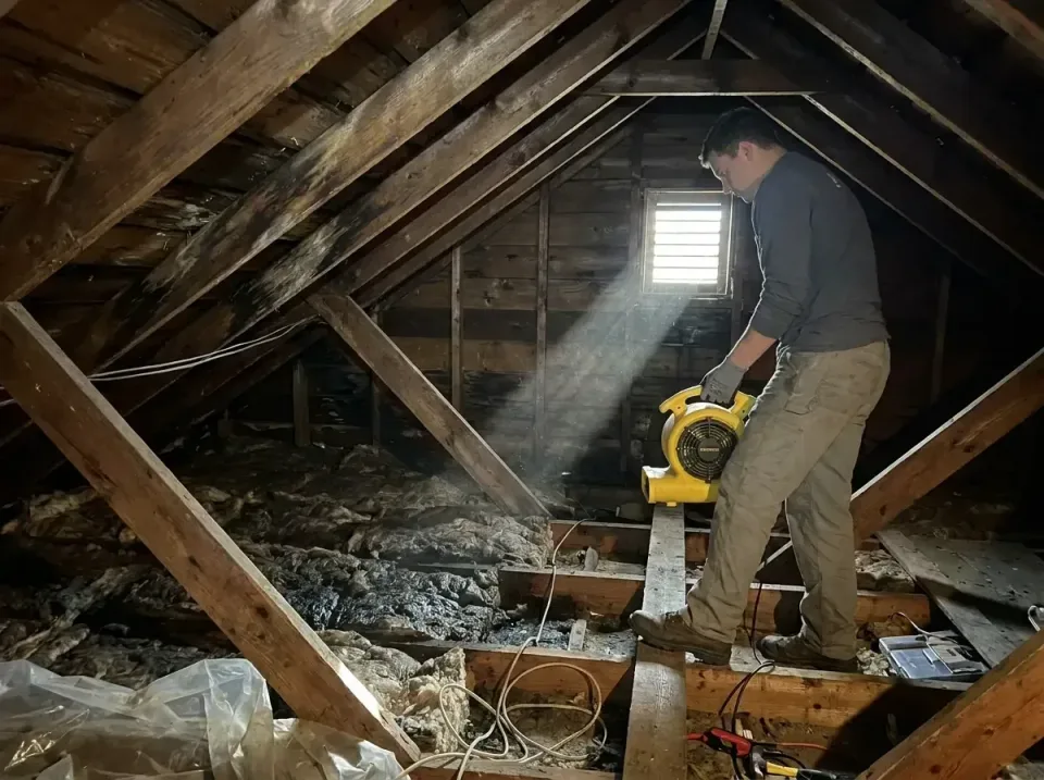 attic-water-damage-drying-proc-007 — frequently asked questions, Emergency Water Extraction & 24/7 Flood Response in Frazier…